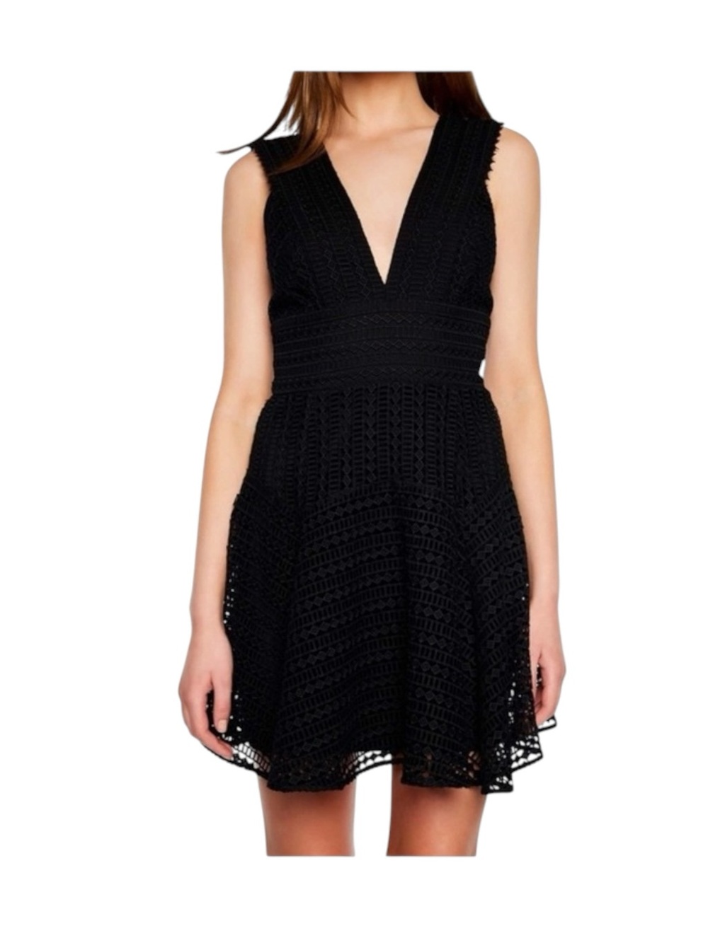 new Bardot ♥︎ Fit & Flare Lace Mini Cocktail Dress ♥︎ Black Tie Red Carpet ♥︎ M - Picture 8 of 16